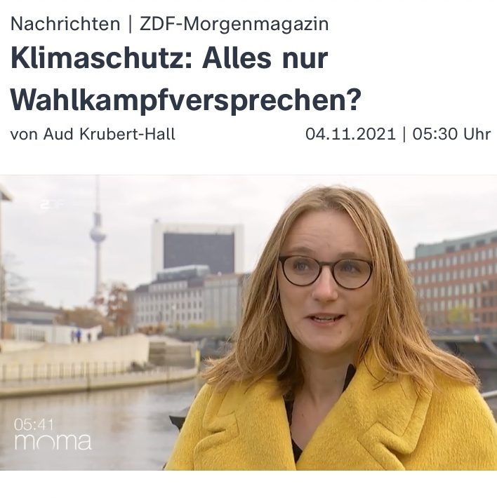 Lisa Badum im Interview mit dem ZDF Morgenmagazin